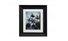 ภาพสีน้ำมัน-กรอบไม้พลาสติกสีดำ